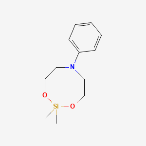 molecular formula C12H19NO2Si B14161421 2,2-Dimethyl-6-phenyl-1,3,6,2-dioxazasilocane CAS No. 71573-91-6