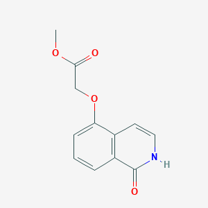 molecular formula C12H11NO4 B1416150 [(1-氧代-1,2-二氢异喹啉-5-基)氧基]乙酸甲酯 CAS No. 1105190-09-7