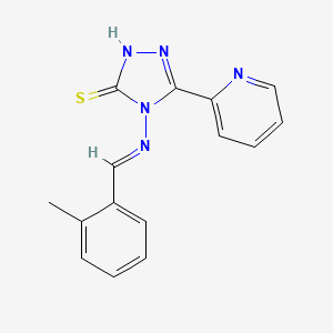 4-[(2-methylbenzylidene)amino]-3-(2-pyridyl)-1H-1,2,4-triazole-5-thione