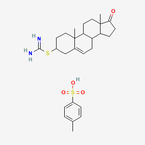 (10,13-Dimethyl-17-oxo-1,2,3,4,7,8,9,11,12,14,15,16-dodecahydrocyclopenta[a]phenanthren-3-yl) carbamimidothioate;4-methylbenzenesulfonic acid