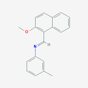 molecular formula C19H17NO B14161526 1-(2-methoxynaphthalen-1-yl)-N-(3-methylphenyl)methanimine CAS No. 5315-34-4