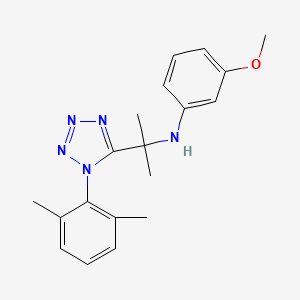 molecular formula C19H23N5O B14161536 N-[2-[1-(2,6-dimethylphenyl)tetrazol-5-yl]propan-2-yl]-3-methoxyaniline CAS No. 306316-39-2