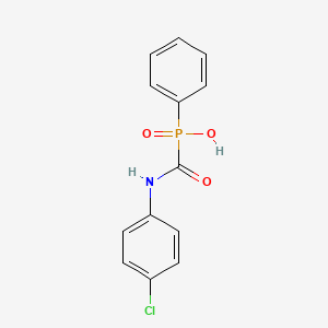 (p-Chlorophenylcarbamoyl)phenylphosphinic acid