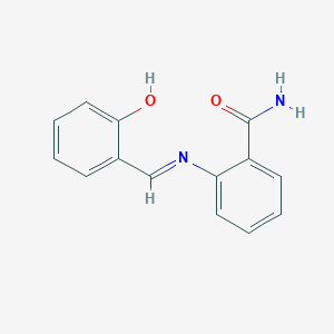 molecular formula C14H12N2O2 B14161589 2-{[(E)-(6-Oxocyclohexa-2,4-dien-1-ylidene)methyl]amino}benzamide CAS No. 35717-70-5