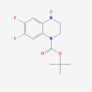molecular formula C13H16F2N2O2 B1416159 6,7-二氟-3,4-二氢-2H-喹喔啉-1-羧酸叔丁酯 CAS No. 887590-33-2