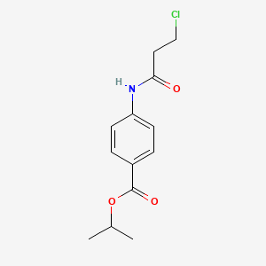 molecular formula C13H16ClNO3 B14161622 Propan-2-yl 4-(3-chloropropanoylamino)benzoate CAS No. 6304-04-7