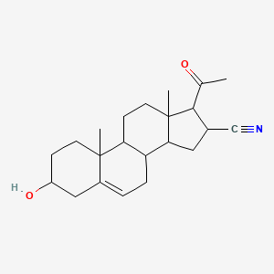 17-acetyl-3-hydroxy-10,13-dimethyl-2,3,4,7,8,9,11,12,14,15,16,17-dodecahydro-1H-cyclopenta[a]phenanthrene-16-carbonitrile