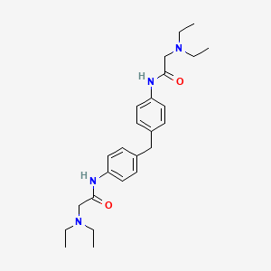 molecular formula C25H36N4O2 B14161668 2-(Diethylamino)-N-(4-(4-(((diethylamino)acetyl)amino)benzyl)phenyl)acetamide CAS No. 59635-95-9