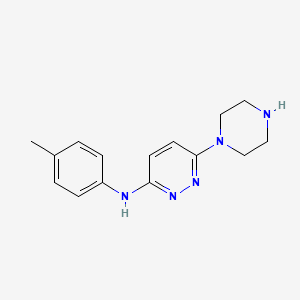 molecular formula C15H19N5 B1416169 6-(piperazin-1-yl)-N-(p-tolyl)pyridazin-3-amine CAS No. 1023812-60-3