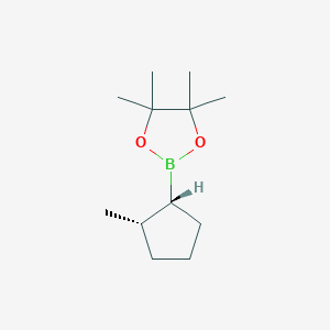 molecular formula C12H23BO2 B14161716 4,4,5,5-tetramethyl-2-[(1R,2S)-2-methylcyclopentyl]-1,3,2-dioxaborolane CAS No. 167693-14-3