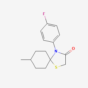 molecular formula C15H18FNOS B14161724 4-(4-Fluorophenyl)-8-methyl-1-thia-4-azaspiro[4.5]decan-3-one CAS No. 578755-72-3