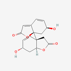 molecular formula C16H16O6 B14161725 Glochidiolide CAS No. 213528-23-5