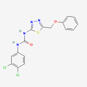 molecular formula C16H12Cl2N4O2S B14161764 1-(3,4-Dichlorophenyl)-3-[5-(phenoxymethyl)-1,3,4-thiadiazol-2-yl]urea CAS No. 6074-04-0