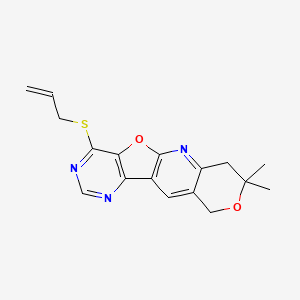 1-Allylsulfanyl-8,8-dimethyl-8,9-dihydro-6H-7,11-dioxa-2,4,10-triaza-benzo[b]fluorene