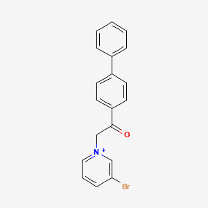 molecular formula C19H15BrNO+ B14161807 1-[2-(Biphenyl-4-yl)-2-oxoethyl]-3-bromopyridinium CAS No. 779320-22-8