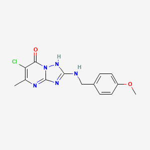 6-chloro-2-[(4-methoxyphenyl)methylamino]-5-methyl-1H-[1,2,4]triazolo[1,5-a]pyrimidin-7-one