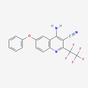 4-Amino-2-pentafluoroethyl-6-phenoxy-quinoline-3-carbonitrile