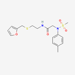 N-[2-(furan-2-ylmethylsulfanyl)ethyl]-2-(4-methyl-N-methylsulfonylanilino)acetamide