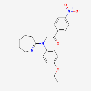 2-[(4-ethoxyphenyl)(3,4,5,6-tetrahydro-2H-azepin-7-yl)amino]-1-(4-nitrophenyl)ethanone