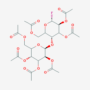 molecular formula C26H35FO17 B1416187 [(3R,5S,6S)-3,4,5-Triacetyloxy-6-[(3R,5S,6R)-4,5-diacetyloxy-2-(acetyloxymethyl)-6-fluorooxan-3-yl]oxyoxan-2-yl]methyl acetate CAS No. 440-03-9