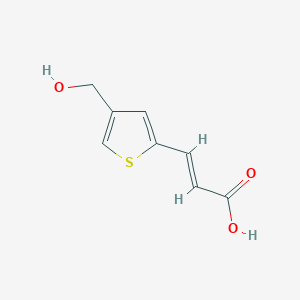 molecular formula C8H8O3S B1416189 (2E)-3-[4-(hydroxymethyl)-2-thienyl]acrylic acid CAS No. 915923-92-1