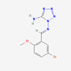 molecular formula C9H9BrN6O B14161914 N~1~-[(E)-(5-bromo-2-methoxyphenyl)methylidene]-1H-tetrazole-1,5-diamine 