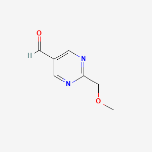 molecular formula C7H8N2O2 B1416192 2-(Methoxymethyl)-5-pyrimidinecarbaldehyde CAS No. 959240-25-6