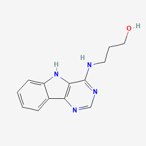 molecular formula C13H14N4O B14161931 3-(5H-pyrimido[5,4-b]indol-4-ylamino)propan-1-ol CAS No. 845805-50-7