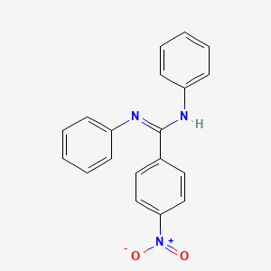 molecular formula C19H15N3O2 B14161945 4-Nitro-N,N'-diphenylbenzenecarboximidamide CAS No. 19555-22-7