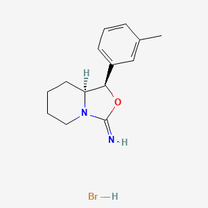 molecular formula C14H19BrN2O B14161955 3H-Oxazolo(3,4-a)pyridine, hexahydro-3-imino-1-(m-tolyl)-, hydrochloride, (Z)- CAS No. 5583-21-1