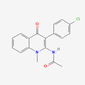 N-[3-(4-chlorophenyl)-1-methyl-4-oxoquinolin-2-yl]acetamide