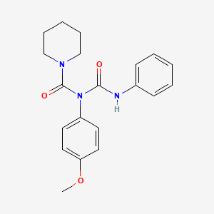 molecular formula C20H23N3O3 B14161993 n-(4-Methoxyphenyl)-n-(phenylcarbamoyl)piperidine-1-carboxamide CAS No. 2645-44-5