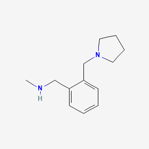 B1416200 N-Methyl-1-[2-(pyrrolidin-1-ylmethyl)phenyl]methanamine CAS No. 920461-58-1