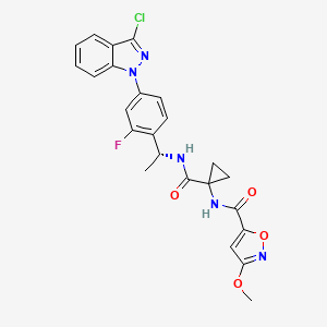 5-Isoxazolecarboxamide, N-[1-[[[(1R)-1-[4-(3-chloro-1H-indazol-1-yl)-2-fluorophenyl]ethyl]amino]carbonyl]cyclopropyl]-3-methoxy-