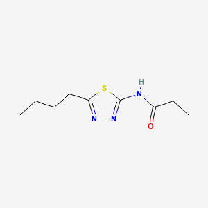 molecular formula C9H15N3OS B14162006 Propionamide, N-(5-butyl-1,3,4-thiadiazol-2-yl)- CAS No. 107811-10-9