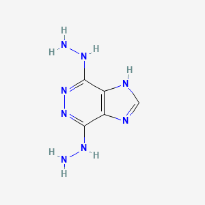 molecular formula C5H8N8 B14162064 (4-hydrazinyl-1H-imidazo[4,5-d]pyridazin-7-yl)hydrazine CAS No. 3438-78-6