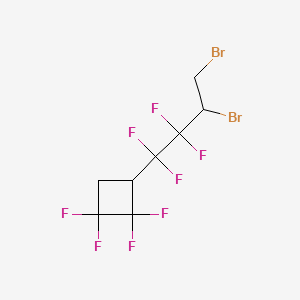 molecular formula C8H6Br2F8 B14162069 3-(3,4-Dibromo-1,1,2,2-tetrafluorobutyl)-1,1,2,2-tetrafluorocyclobutane CAS No. 35208-00-5