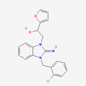 2-[3-(2-chlorobenzyl)-2-imino-2,3-dihydro-1H-benzimidazol-1-yl]-1-(furan-2-yl)ethanol