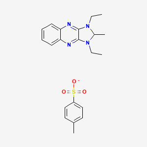 1,3-Diethyl-2-methyl-1H-imidazo(4,5-b)quinoxalinium toluene-p-sulphonate