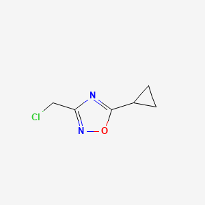 molecular formula C6H7ClN2O B1416211 3-(Chloromethyl)-5-cyclopropyl-1,2,4-oxadiazole CAS No. 959237-80-0