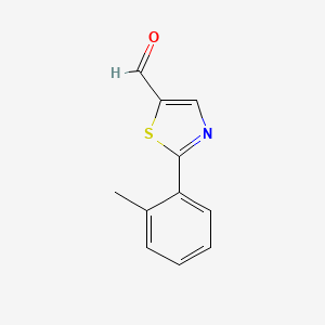 molecular formula C11H9NOS B1416212 2-(2-甲基苯基)-1,3-噻唑-5-甲醛 CAS No. 915919-92-5
