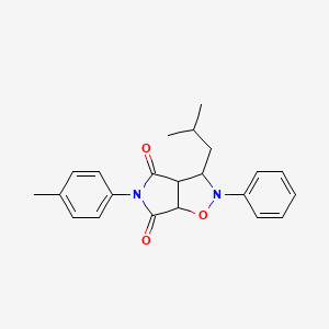 5-(4-methylphenyl)-3-(2-methylpropyl)-2-phenyl-3a,6a-dihydro-3H-pyrrolo[3,4-d][1,2]oxazole-4,6-dione