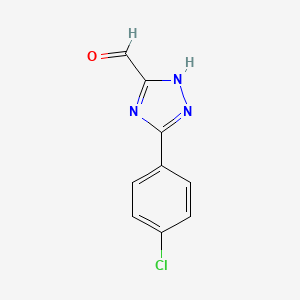 3-(4-chlorophenyl)-1H-1,2,4-triazole-5-carbaldehyde