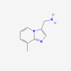 molecular formula C9H11N3 B1416214 1-(8-甲基咪唑并[1,2-a]吡啶-3-基)甲胺 CAS No. 933707-48-3