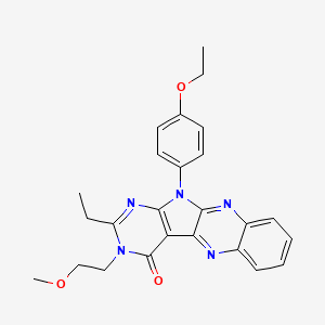 17-(4-ethoxyphenyl)-14-ethyl-13-(2-methoxyethyl)-2,9,13,15,17-pentazatetracyclo[8.7.0.03,8.011,16]heptadeca-1,3,5,7,9,11(16),14-heptaen-12-one