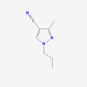 molecular formula C8H11N3 B1416215 3-甲基-1-丙基-1H-吡唑-4-碳腈 CAS No. 1177346-71-2