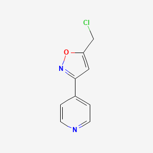 molecular formula C9H7ClN2O B1416216 4-[5-(氯甲基)-1,2-噁唑-3-基]吡啶 CAS No. 865610-66-8