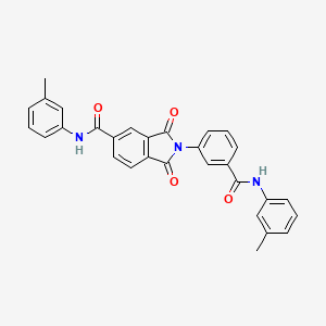 molecular formula C30H23N3O4 B14162170 N-(3-methylphenyl)-2-{3-[(3-methylphenyl)carbamoyl]phenyl}-1,3-dioxo-2,3-dihydro-1H-isoindole-5-carboxamide CAS No. 5569-06-2