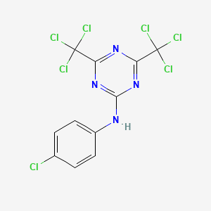 N-(4-Chlorophenyl)-4,6-bis(trichloromethyl)-1,3,5-triazin-2-amine