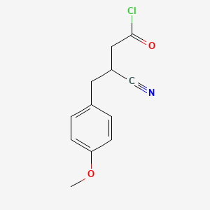 molecular formula C12H12ClNO2 B14162196 3-Cyano-4-(4-methoxyphenyl)butanoyl chloride CAS No. 885955-11-3